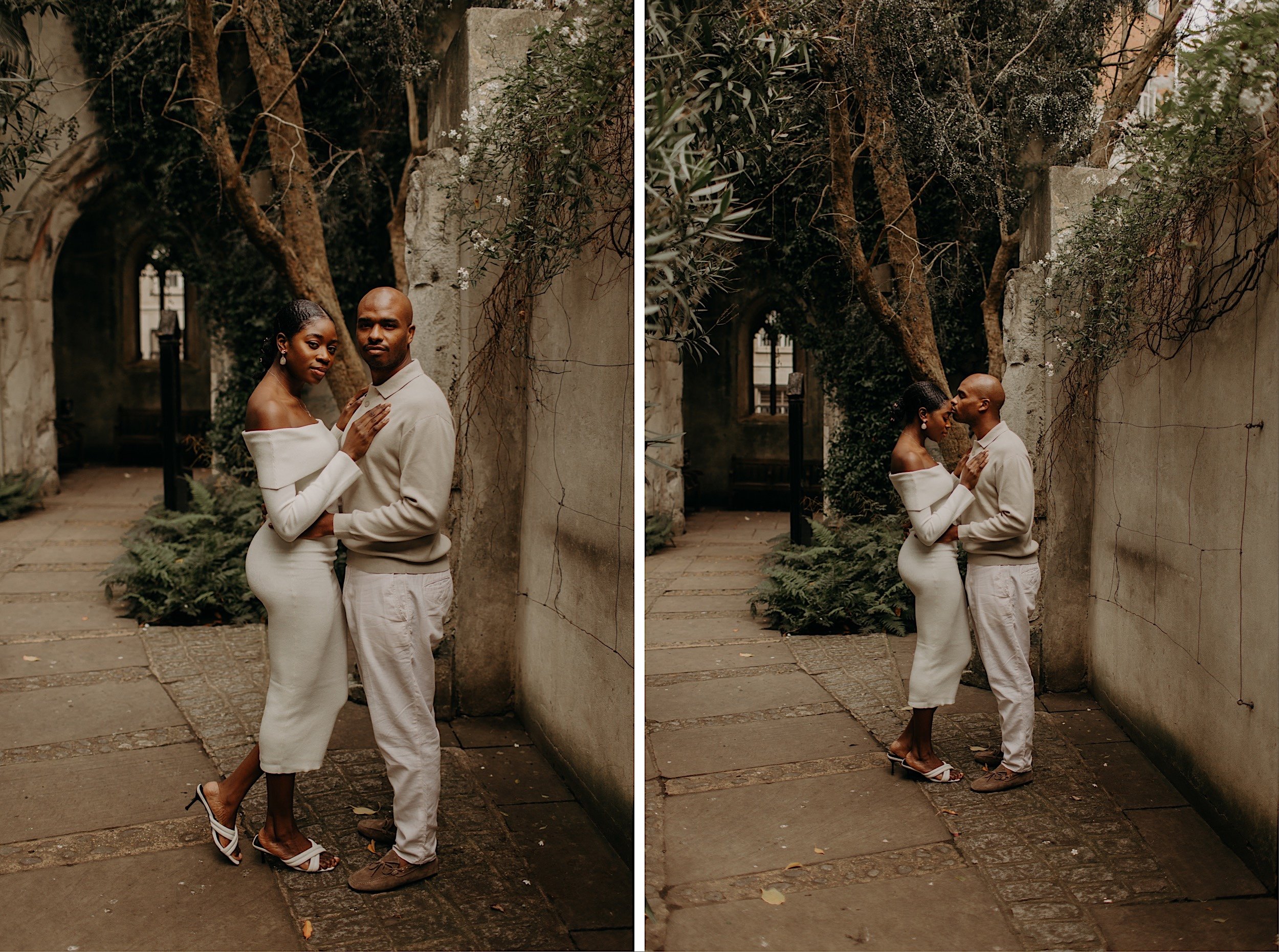 10_St-Dunstans-in-the-east-pre-wedding-shoot0018_St-Dunstans-in-the-east-pre-wedding-shoot0015_Gorgeous black model couple in love pose in st dunstan in the east.jpg