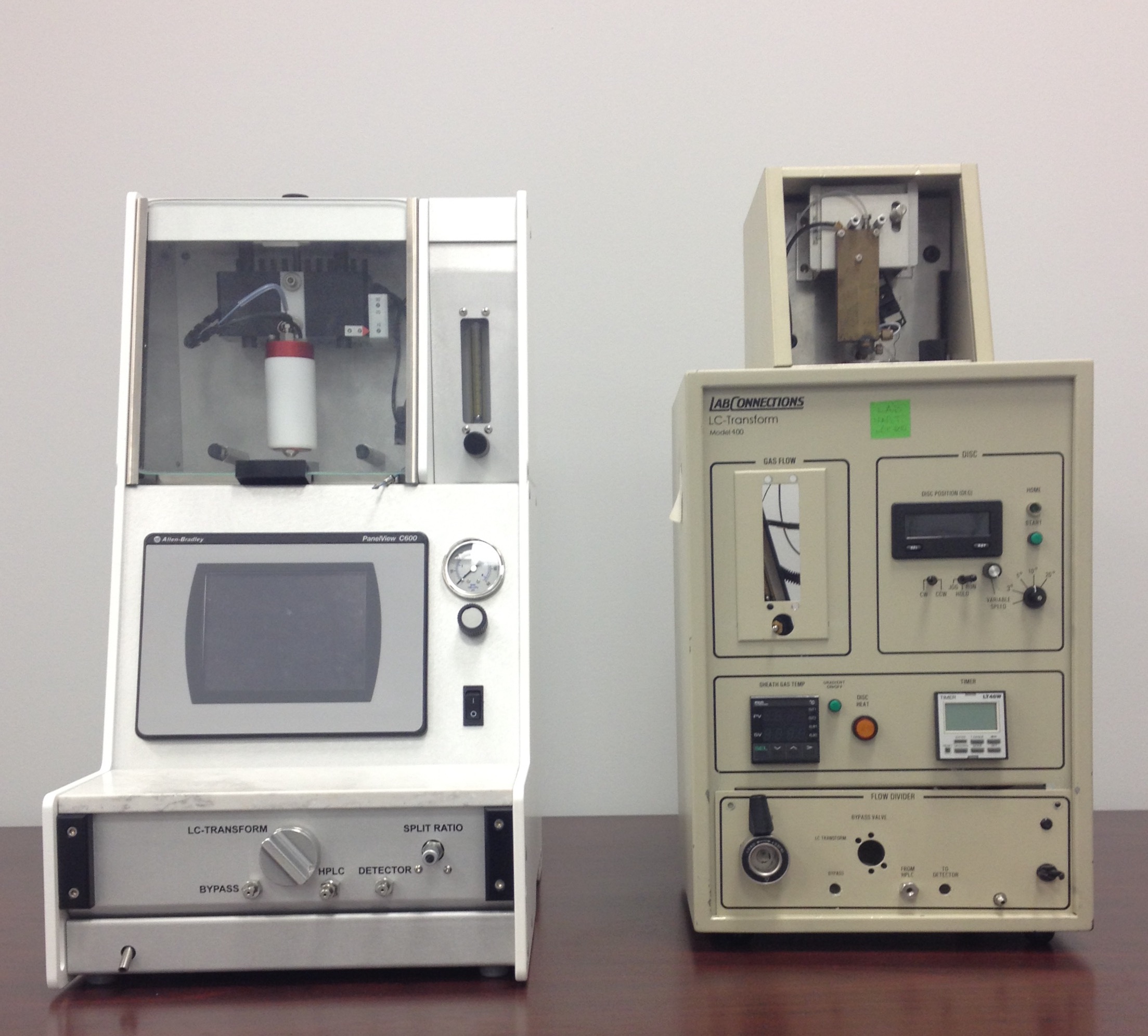 HTX LC-Transform 700 Series (left) shown next to LabConnections LC-Transform Model 400 (right)