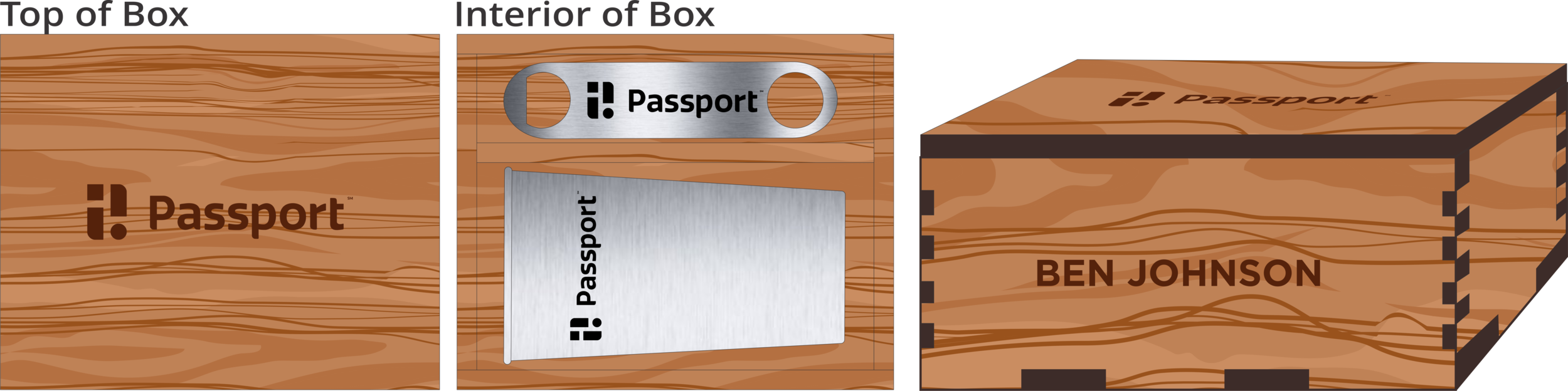 Metal Pint Glass & Bottle Opener Box