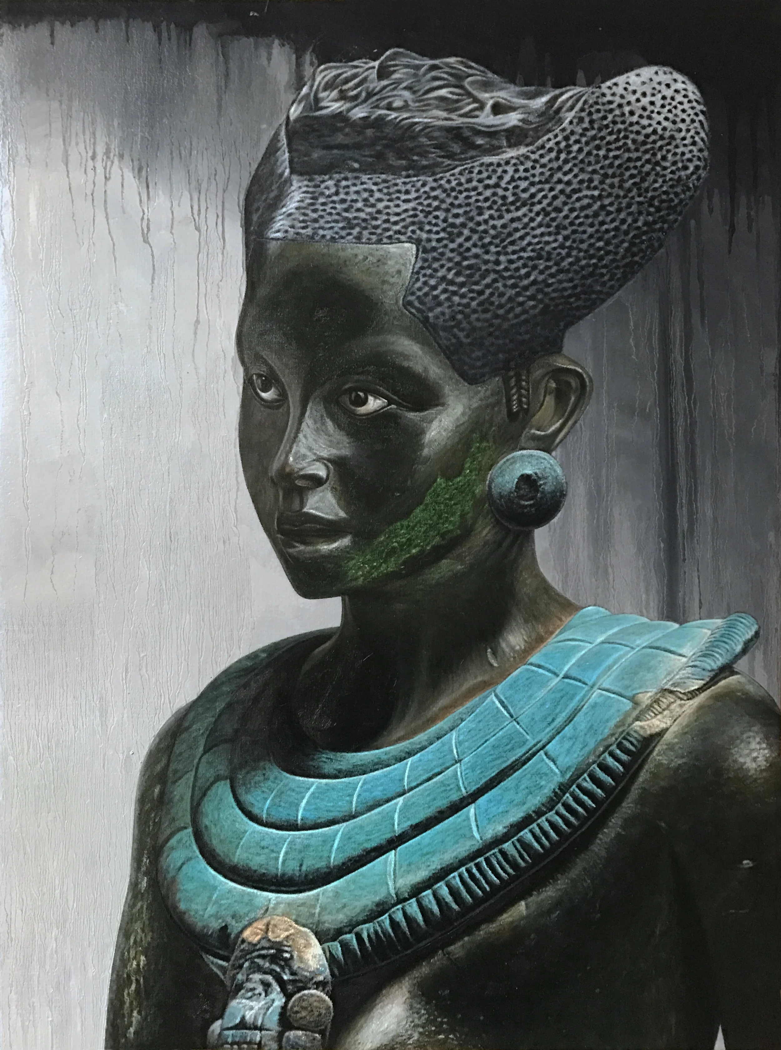 Pensive Gaze (Turquoise breast plate ) .JPG