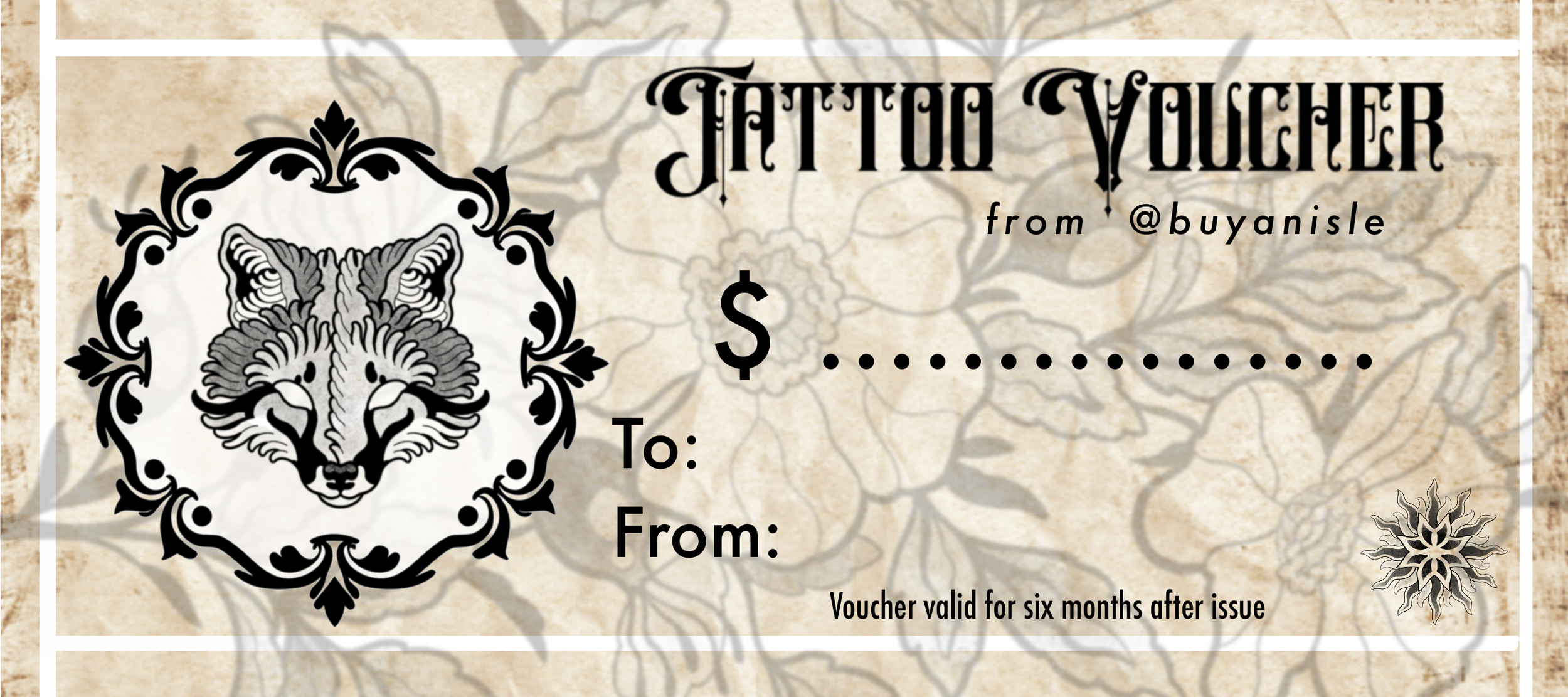 Tattoo Voucher from Buyan Isle for tattoo