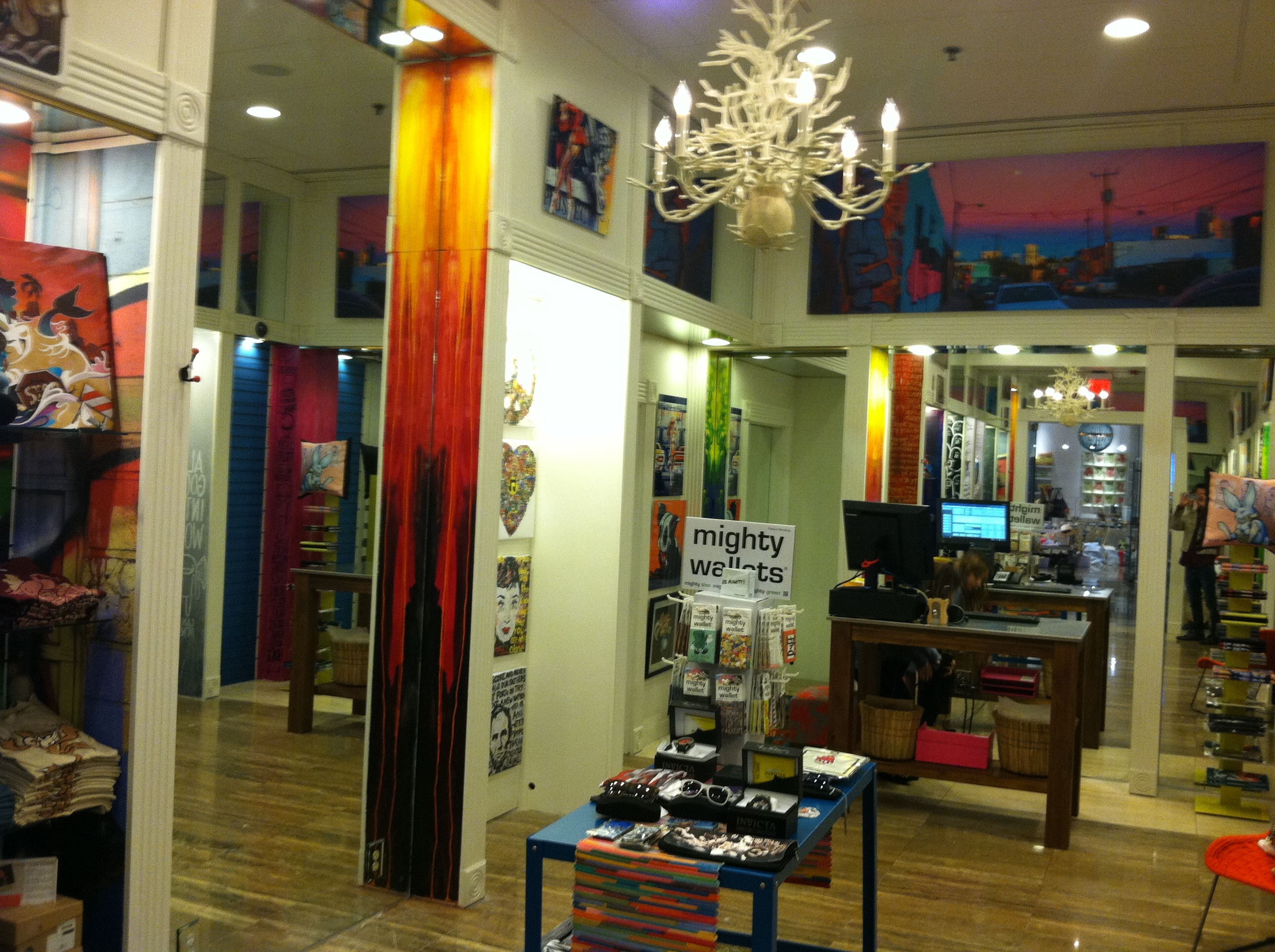 Original murals were painted on the side walls