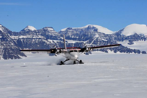 The Twin Otter arriving with the rest of our team.