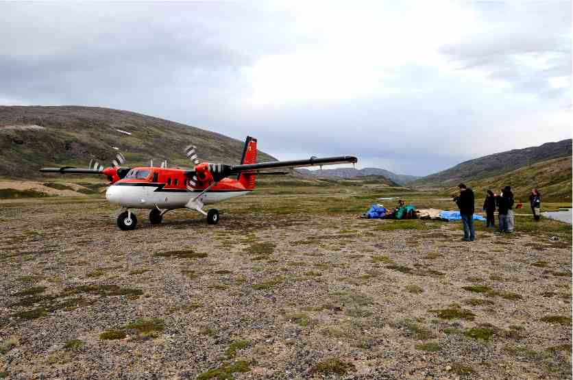 Landing at camp site.