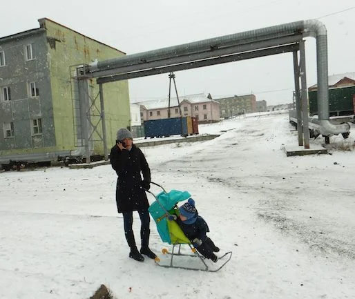 Child rearing in Tiksi , at the extreme north of Yakutia, a remote province of Russia, 5-times the size of France...