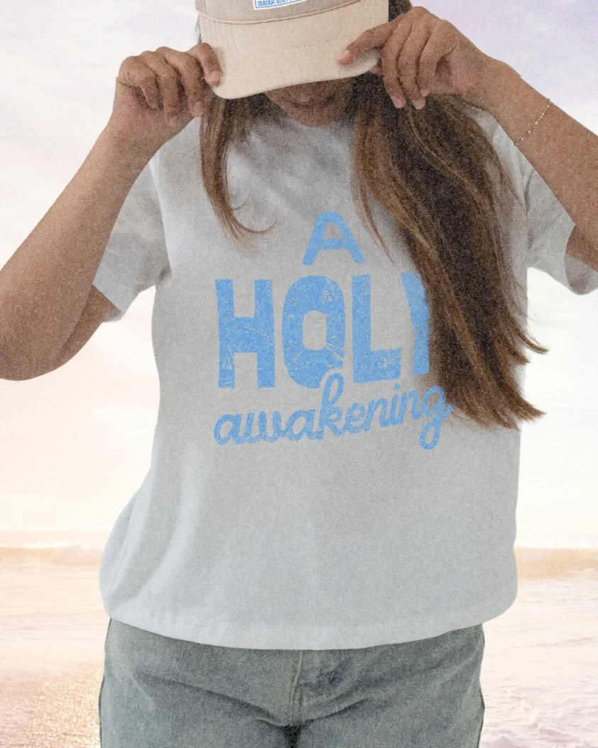 Holy Awakening White Boxy Heavyweight Tee