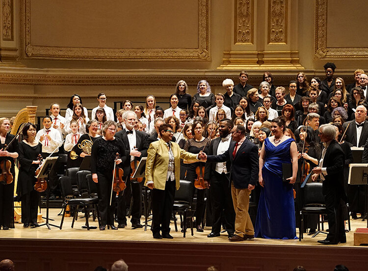  May 2017 performance. World premiere of Zaid Jabri’s  A Garden Among the Flames  with poet Yvette Christianse and soloists Sidney Outlaw and Chelsea Shephard (Carnegie Hall debut). 