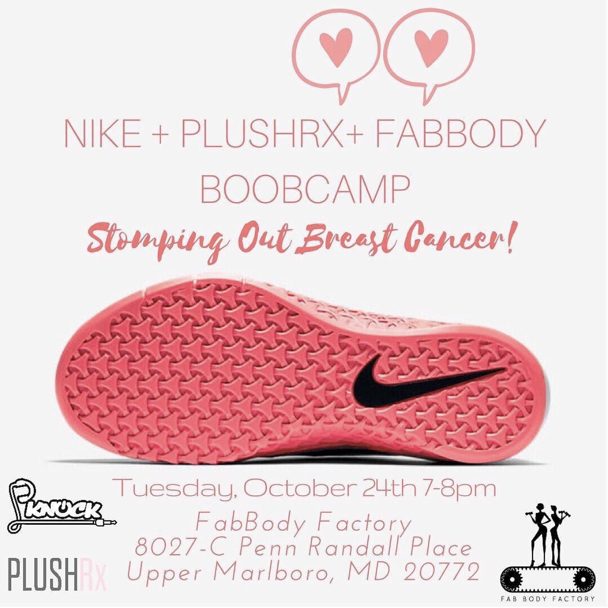 NIKE +PLUSHRX + FADBODY BOOBCAMP