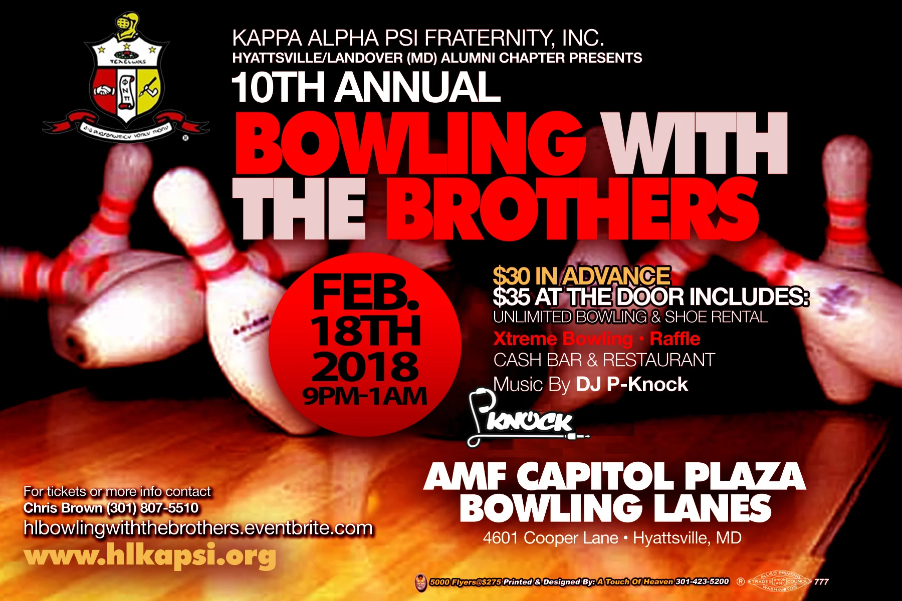 10th ANNUAL BOWLING WITH THE BROTHERS