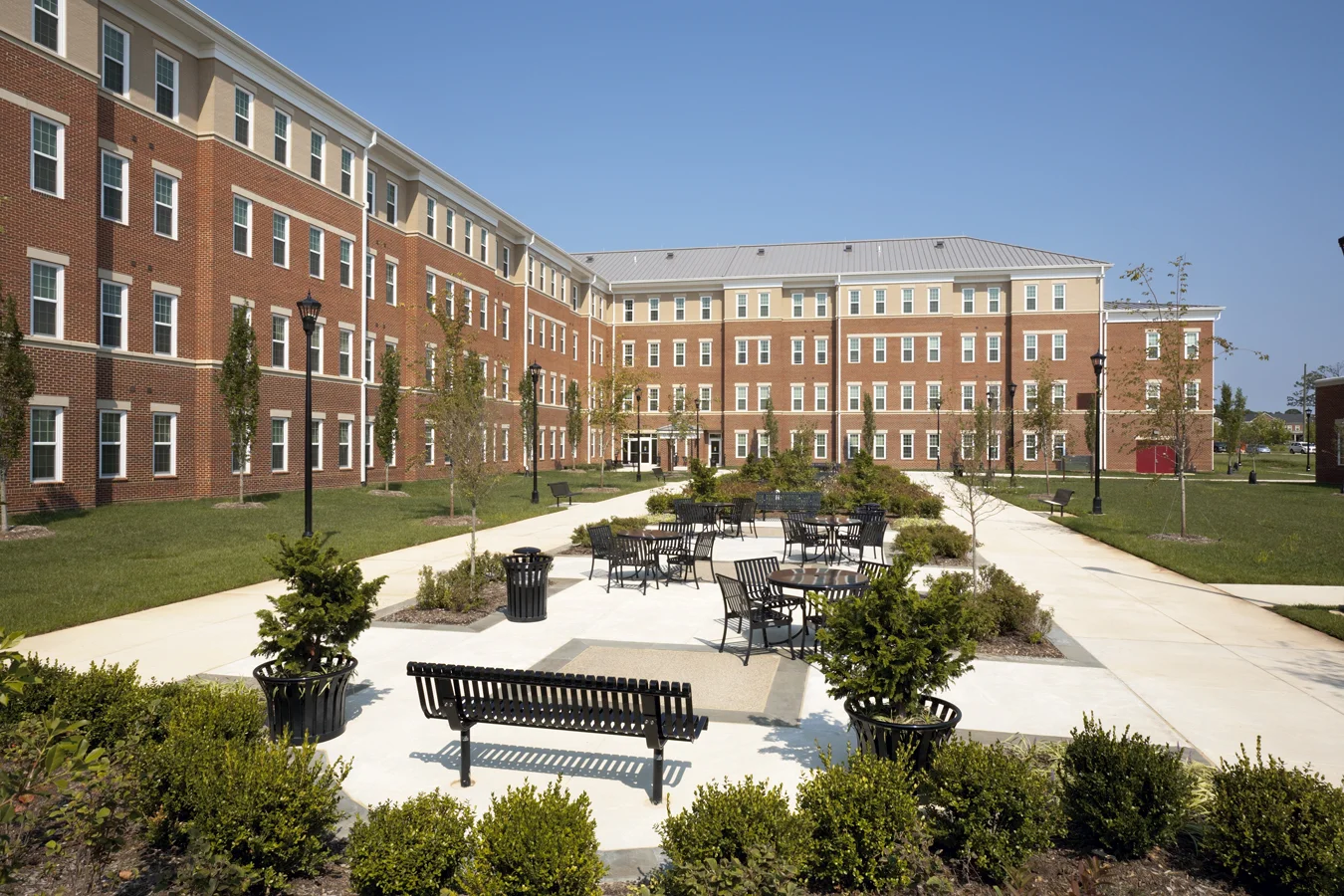 C3. WIT Barracks_CentralCourtyardwithPicnicTablesandSouthBuilding.jpg