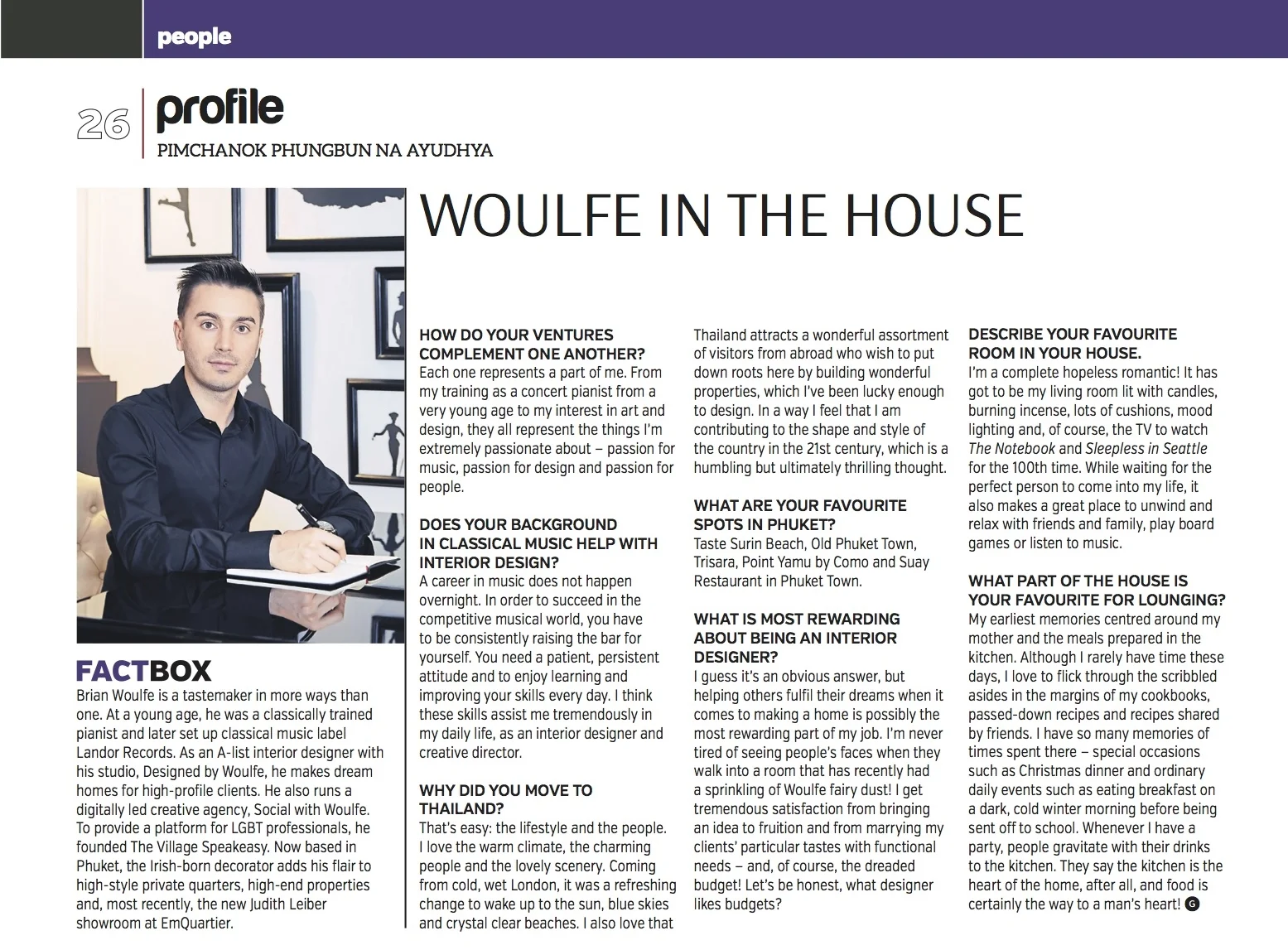 Interview with Brian Woulfe.