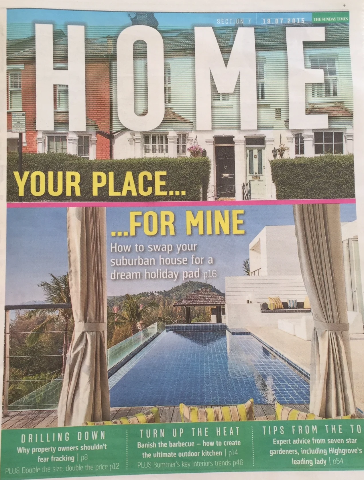 Cover of The Sunday Times.