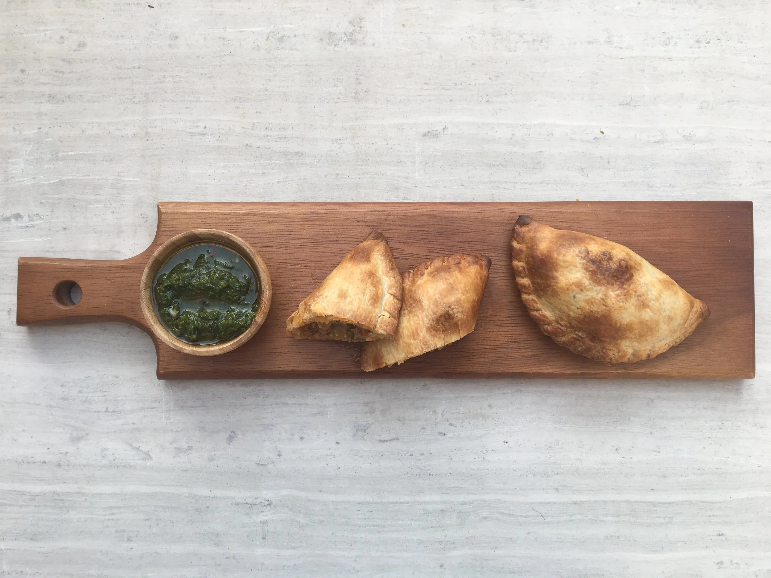 Empanada de Carne with chimichurri