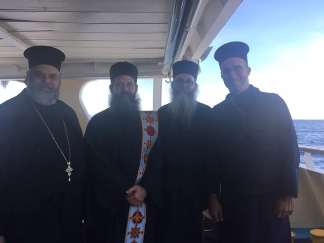 Fr. Dean of the Annunciation Cathedral, Baltimore, Fr. Dn Ieremias and Fr. Zosimas of Xenophotos Monastery and Fr. Chris of St. Anna Parish