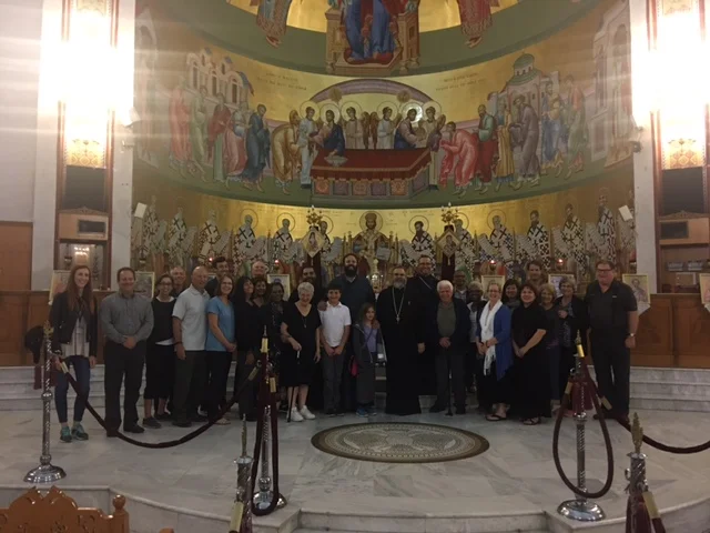 in the Church of St. Nectarios with Fr. Athenagoras