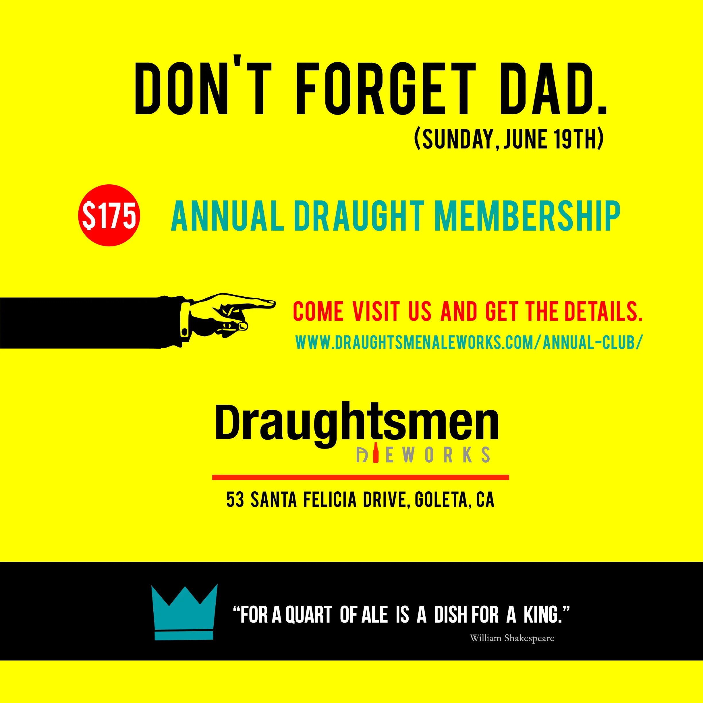 Annual Draught Fathers Day