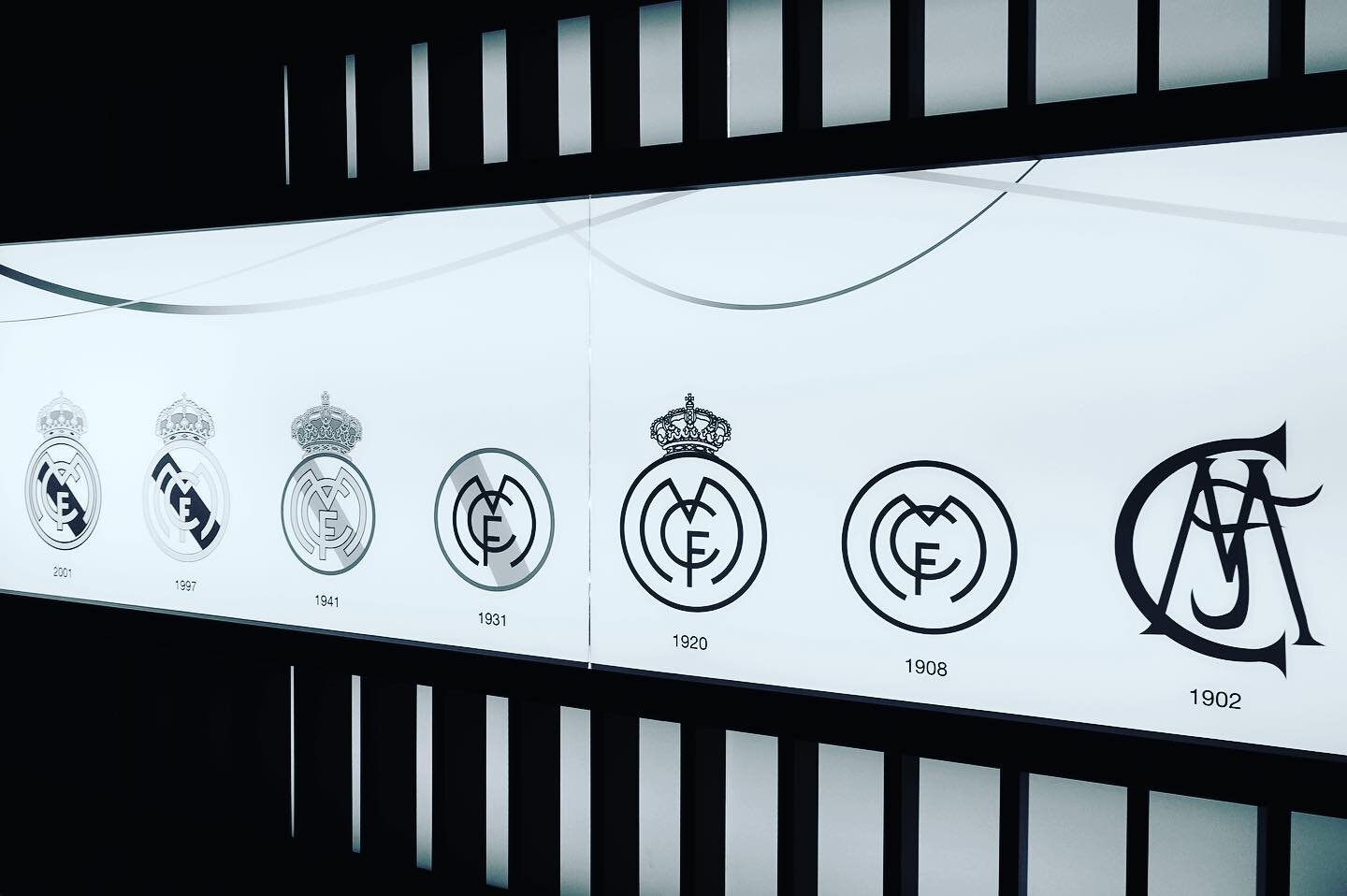 Real Madrid logo development from 1902 to present, 1920 is my personal favourite...not a bad trophy cabinet either.
&bull;
&bull;
&bull;
&bull;
&bull;
#realmadrid #bernabeu #logo #badge #design #development #ucl #championsleague #trophy 
#sony #sonyp