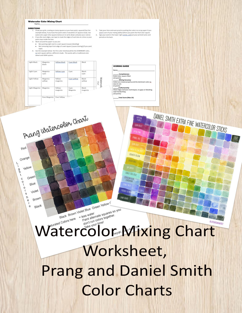 Color mixing chart lesson! Free for art — Jordan