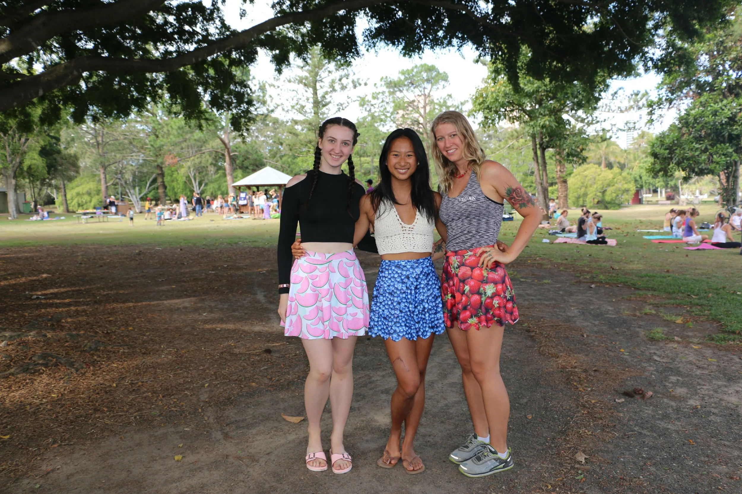LOOK AT OUR MATCHING FRUITY SKIRTS