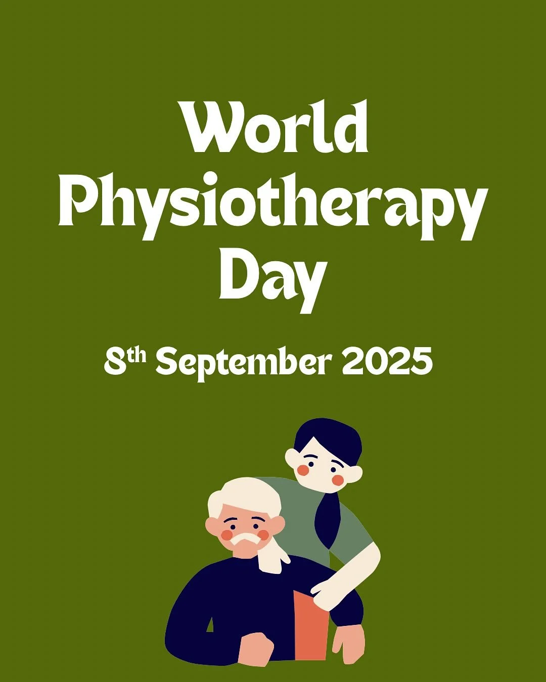 🌍💪 World Physiotherapy Day &ndash; September 8

This year&rsquo;s theme is all about physiotherapy and physical activity in healthy ageing.

Physiotherapists play a vital role in helping older adults stay strong, steady, and independent&mdash;by pr