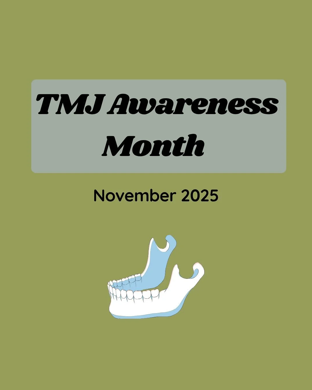 ✨ November is TMJ Awareness Month ✨
TMJ dysfunction can impact your daily life more than you realise &mdash; from jaw pain to headaches, earaches, and reduced movement. Understanding the signs early means getting the right help sooner.

At Albert Par