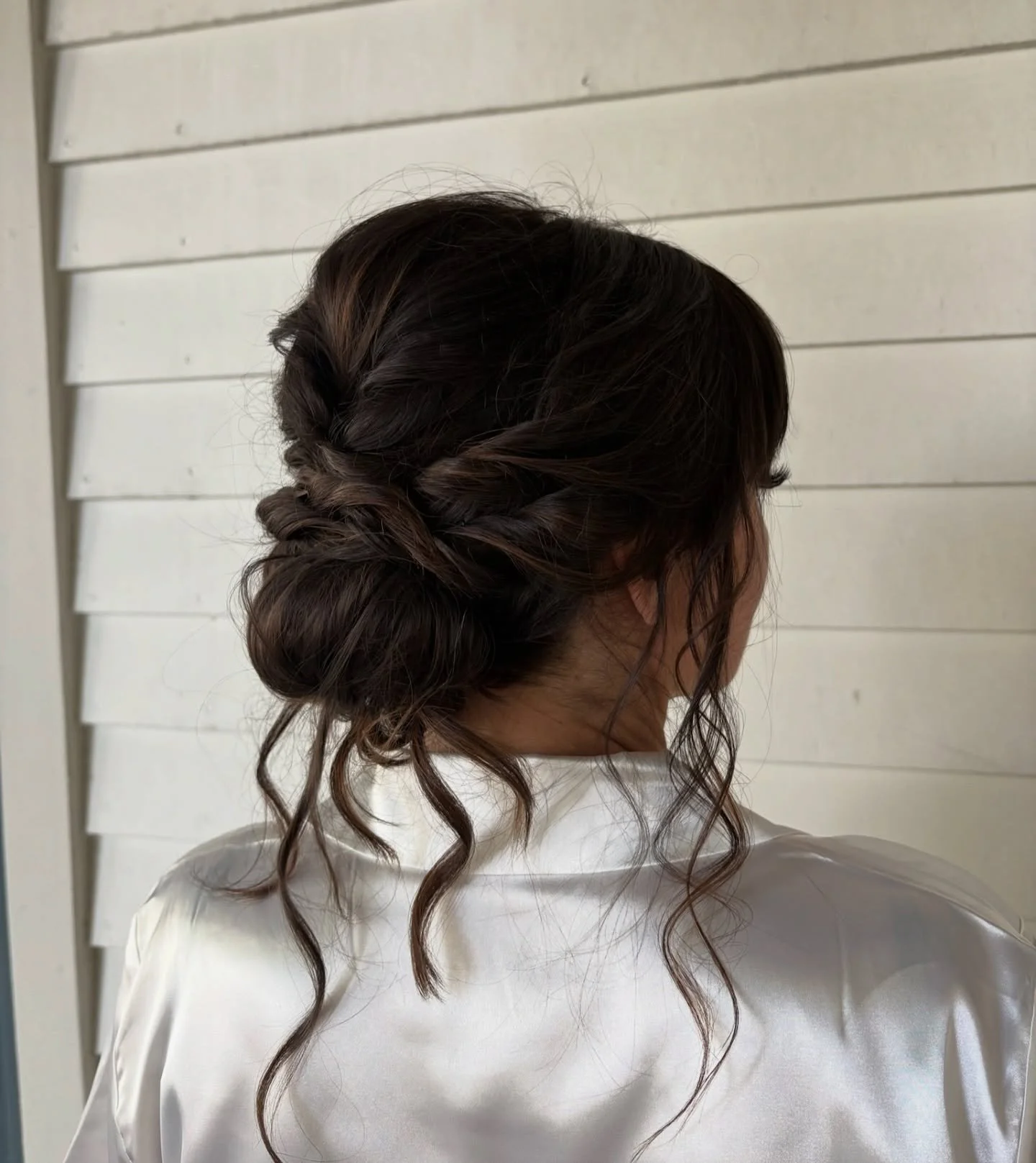 Textured bun for this beautiful bride 🤍