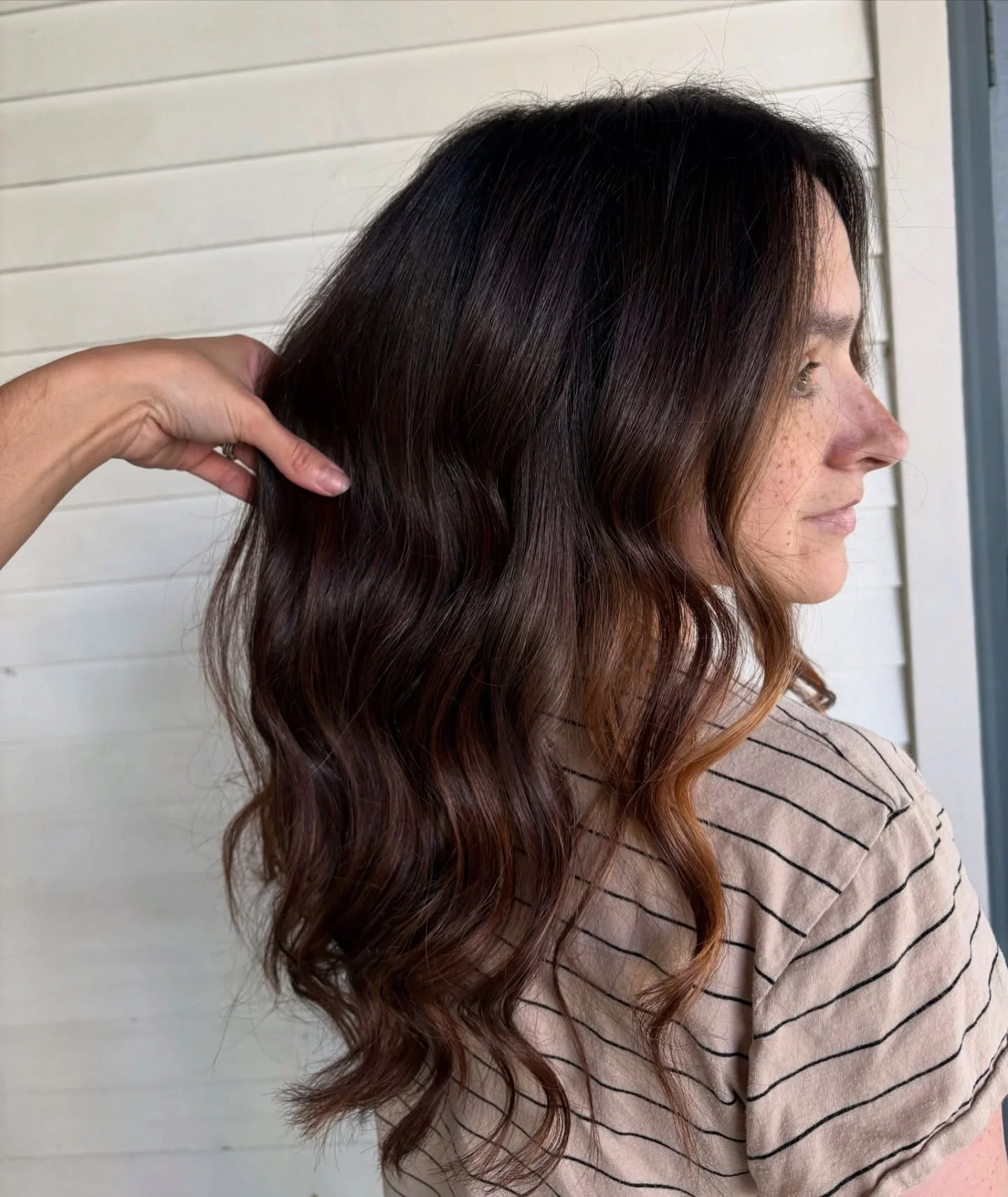 Dimensional fall brunette 🍂🍁 thank you @megkelley87 for letting me create this color for you