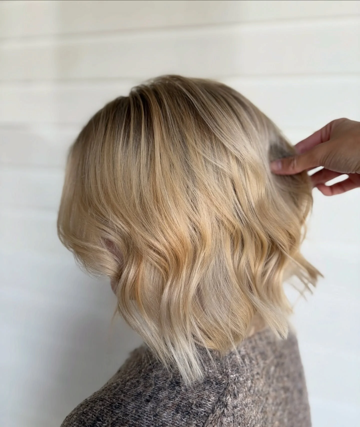 Softened her at home color by creating a dimensional root for easier grow out 🙌