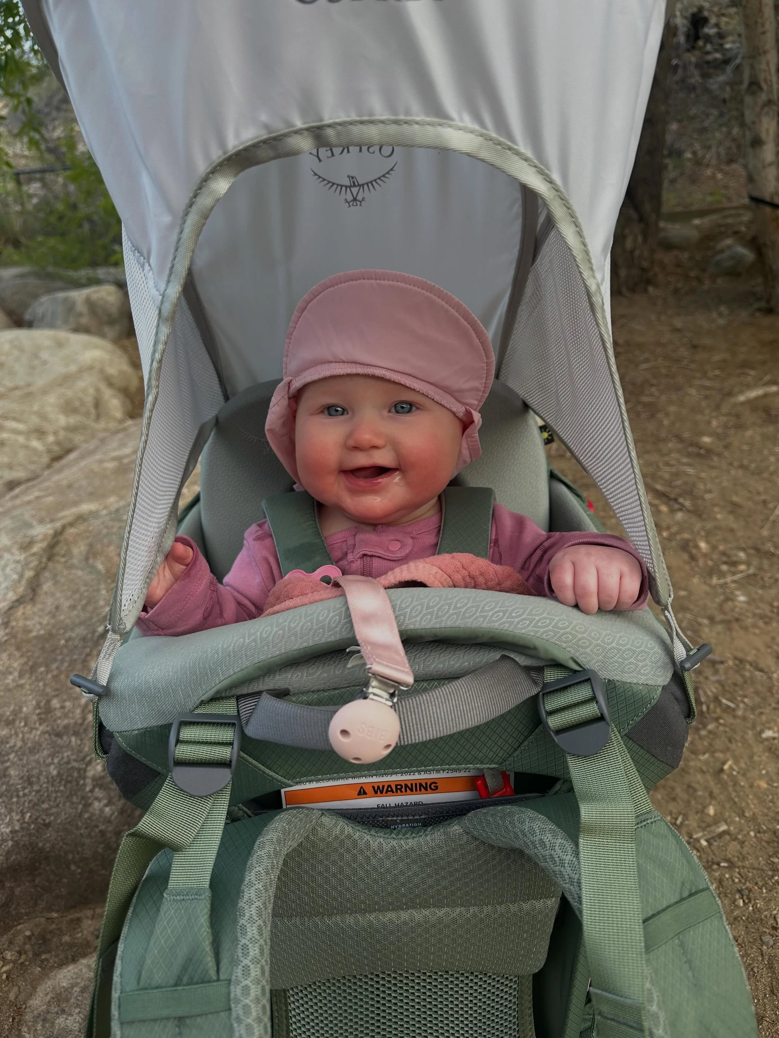 Hazel had the best time in her new adventure backpack 💕