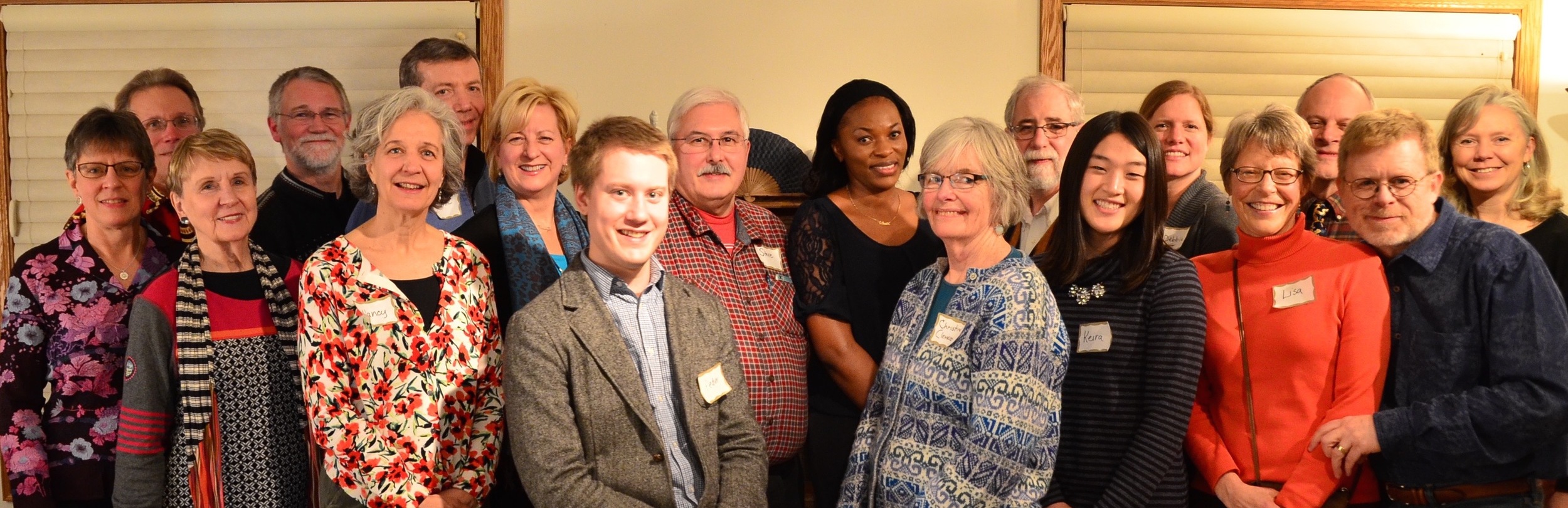 Members of the Founders and Stakeholders whose donations enabled the purchase of land on idjwi for the hospital at a "Celebration of the land" dinner in January, 2016
