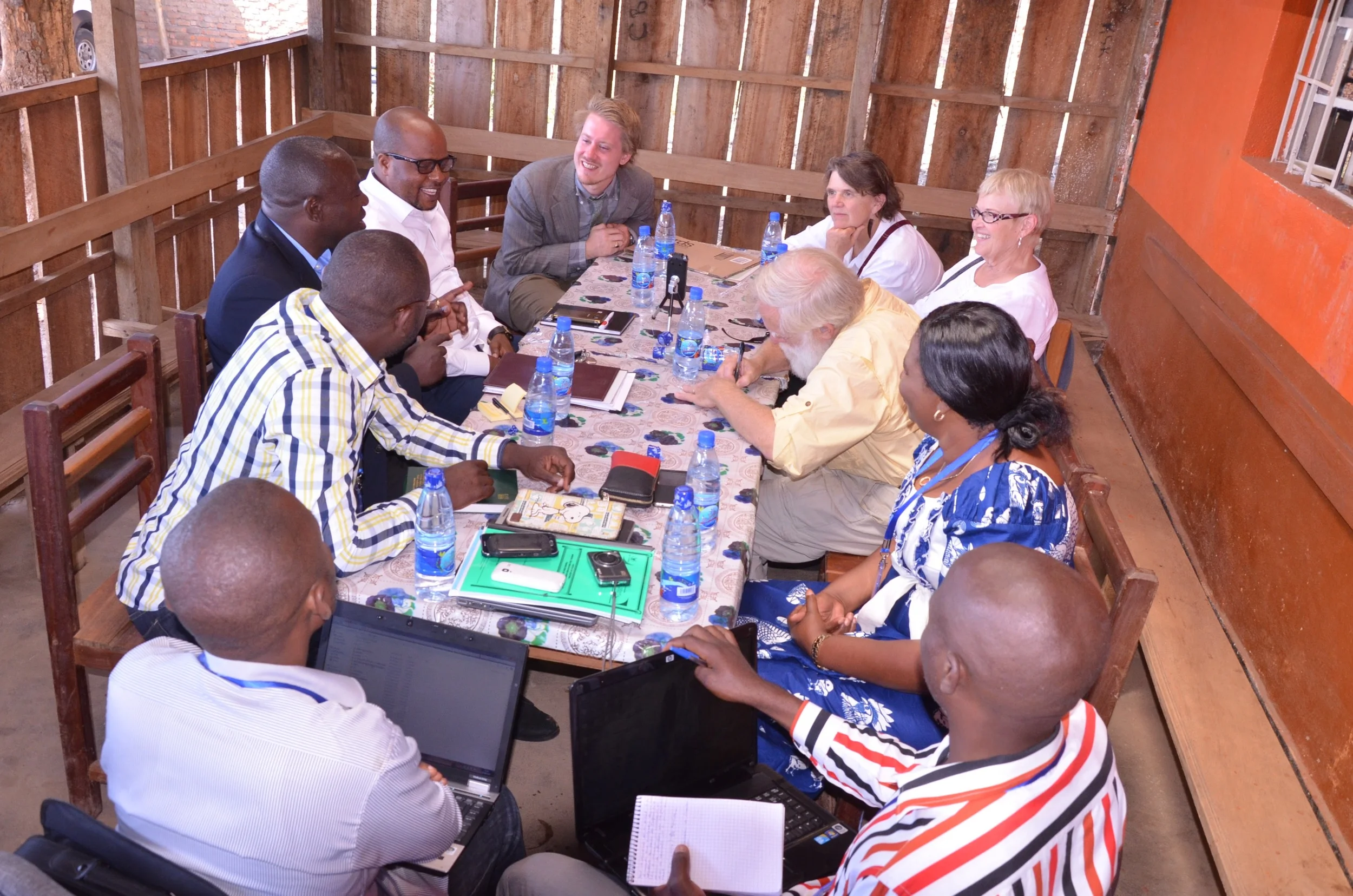 Our group meeting with Idjwi Initiative at their office.