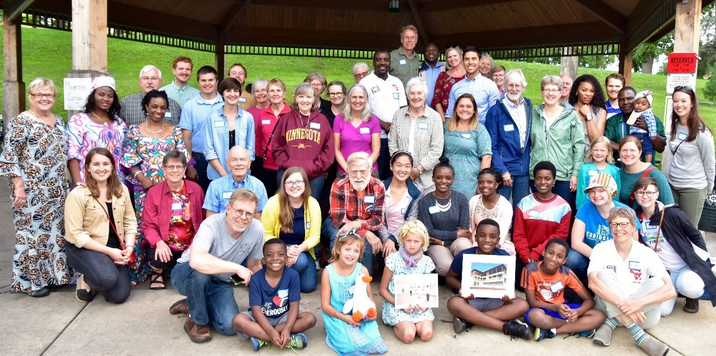 Mwendo Congo friends of all ages gathered at Wabun Park in Minneapolis (August 2017)