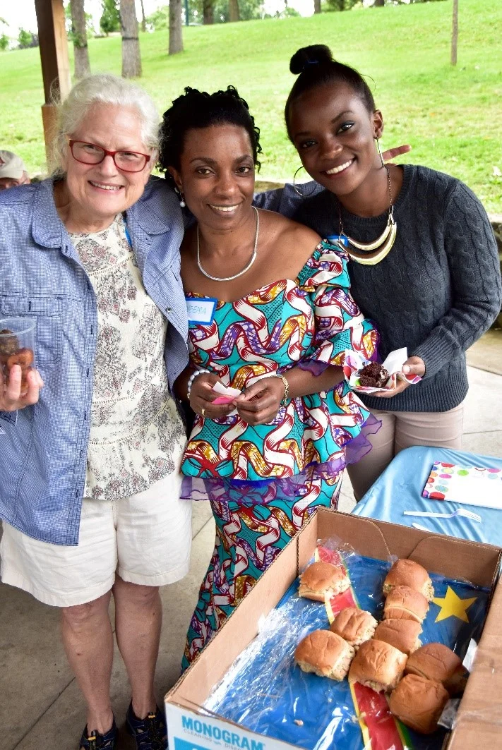 GOOD FOOD NOURISHED US THROUGH THE AFTERNOON. AND PLENTY OF SMILES ALL AROUND. THANK YOU TO NEEMA KUBISA AND CHRISTINE BUTTER FOR FOOD PREP!