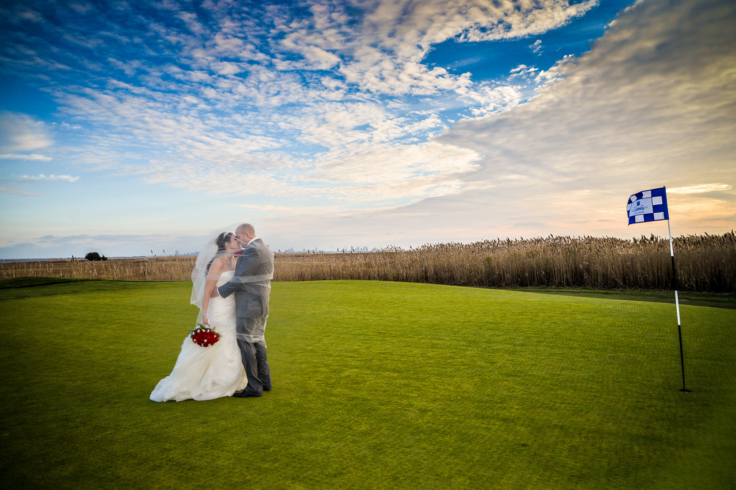 bridal couple at Seaview resort Galloway, New Jersey / Meyer Photography