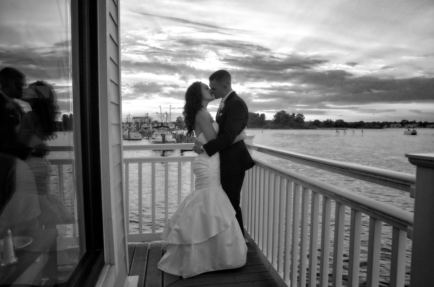 Jersey Shore bridal silhouette / Meyer Photography