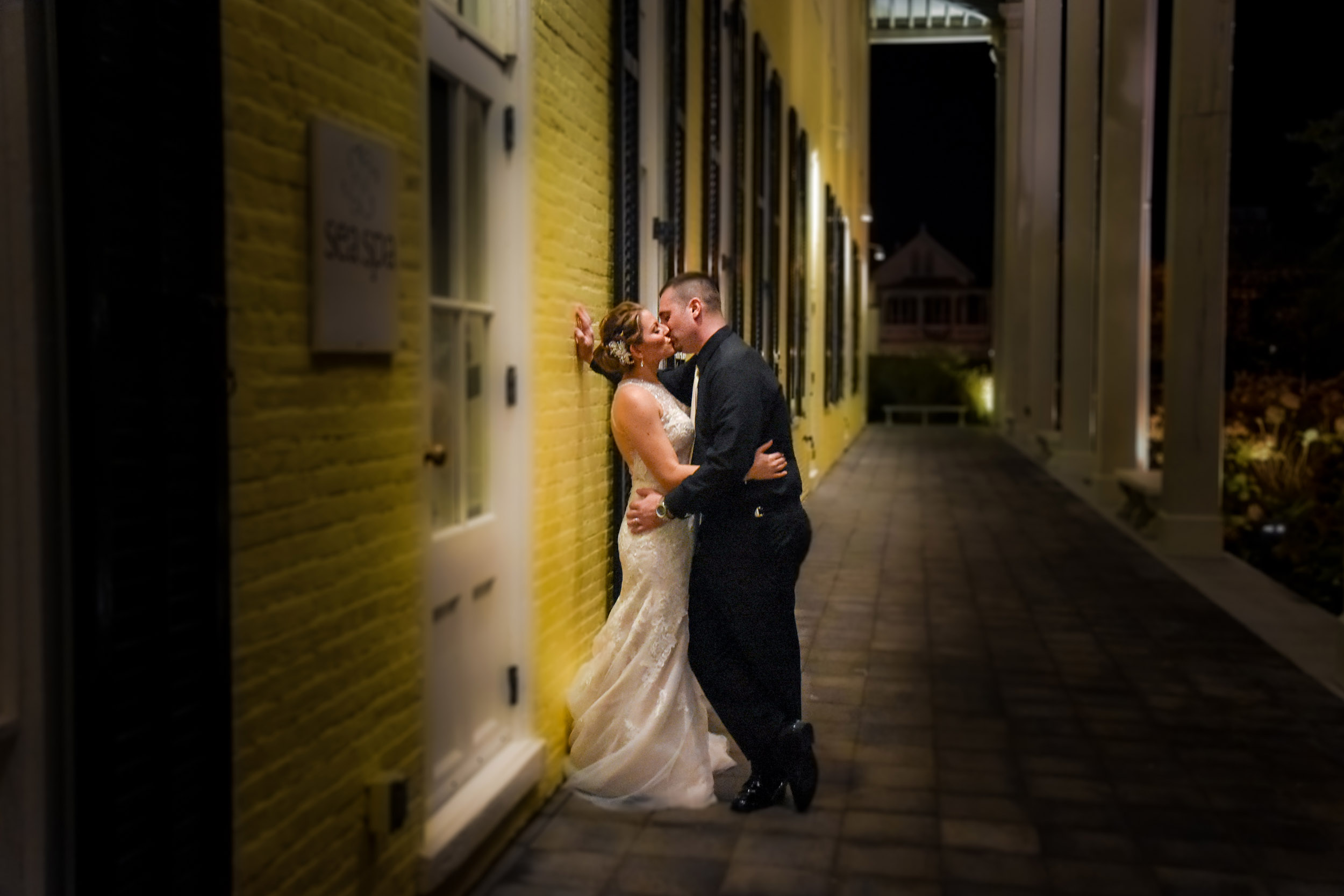 Congress Hall romantic bride and groom