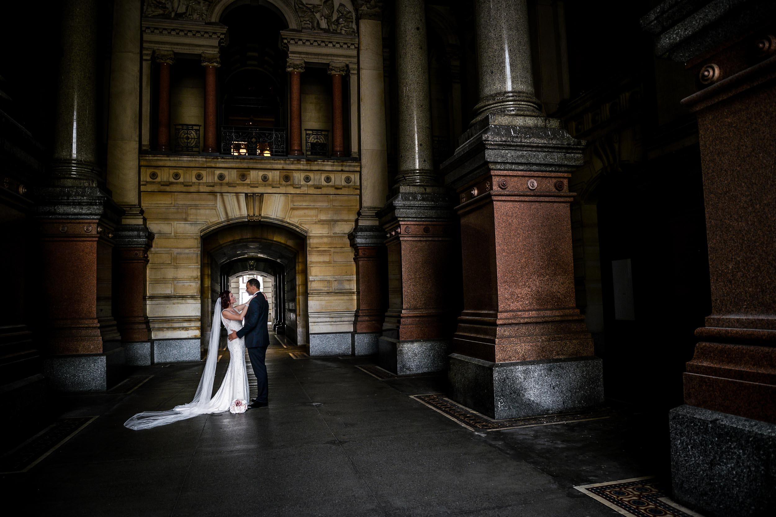 Philadelphia City Hall bride and groom