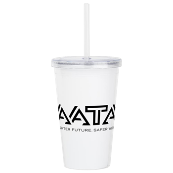 Amway™ Logo Insulated Cups with Straws, Logo Merchandise