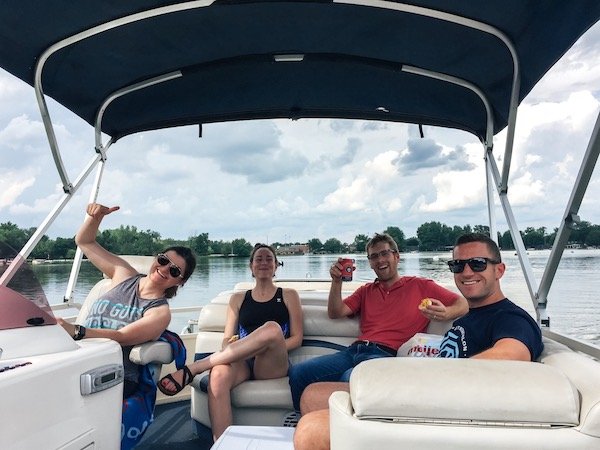 Pontoon on Winona Lake