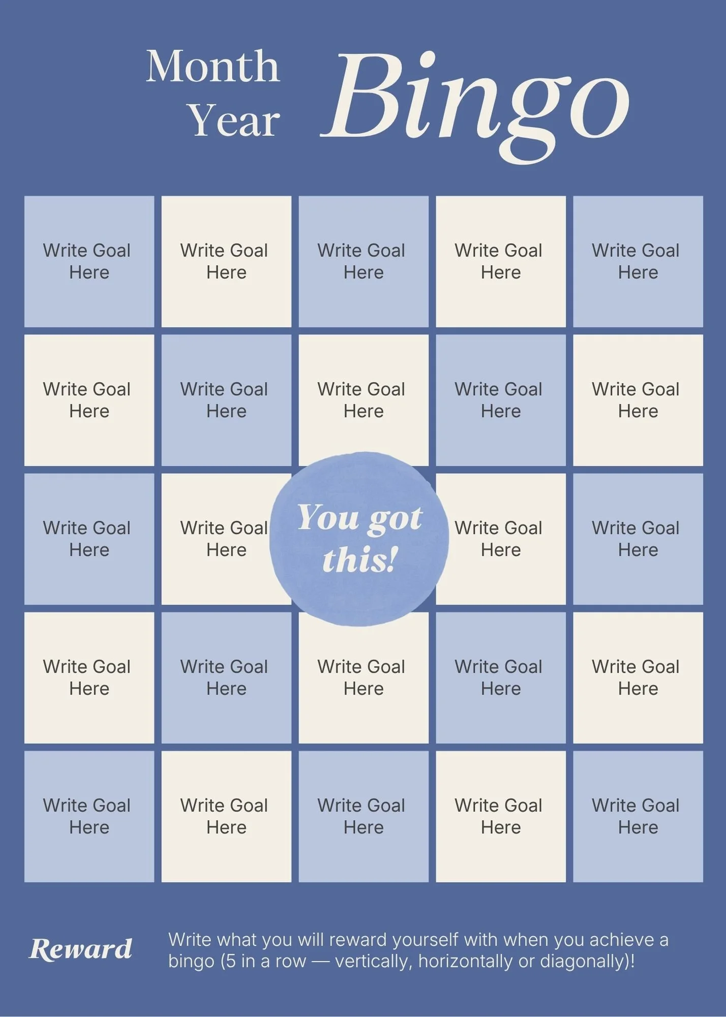 That’s on my Bingo card: Creating Monthly Bingo Goals