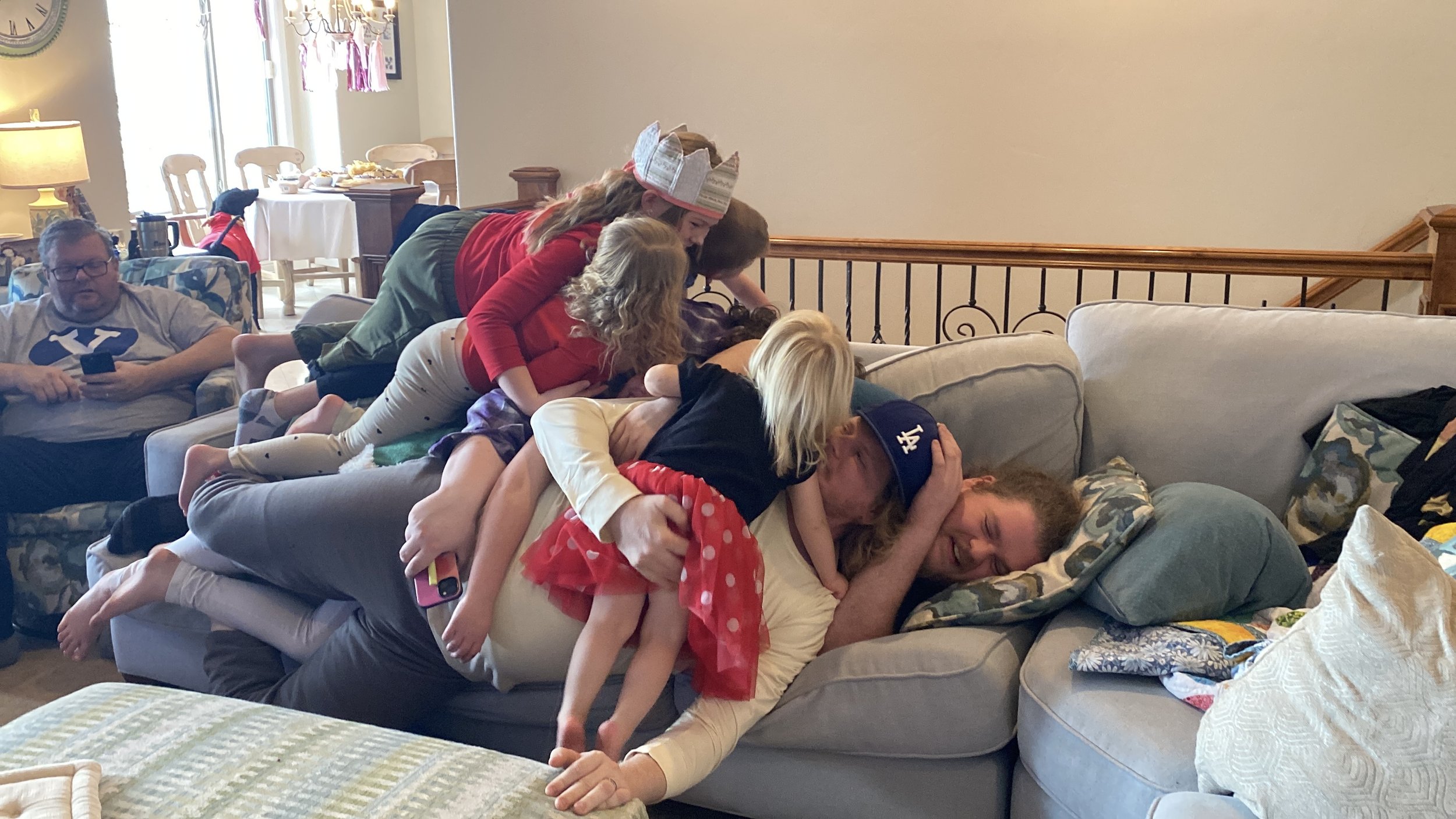 Dog pile on Matt and Brett!