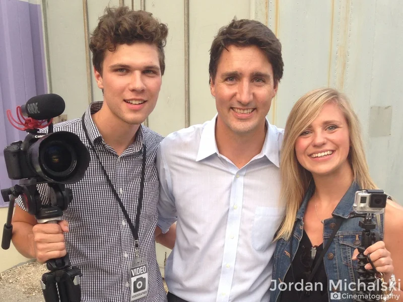 After a shoot with the Liberal Party of Canada, we had to take selfies with the future Prime Minister. We still laugh at Lauren holding up a GoPro and our baby faces.