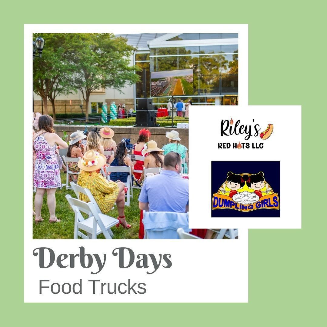 Derby Days is THIS SATURDAY, and we&rsquo;re pleased to share that delicious food will be offered by food trucks @dumplinggirlsclt and @rileysredhotsllc! Saturday can&rsquo;t get here soon enough, we&rsquo;re already hungry! 🤤

Tickets are available