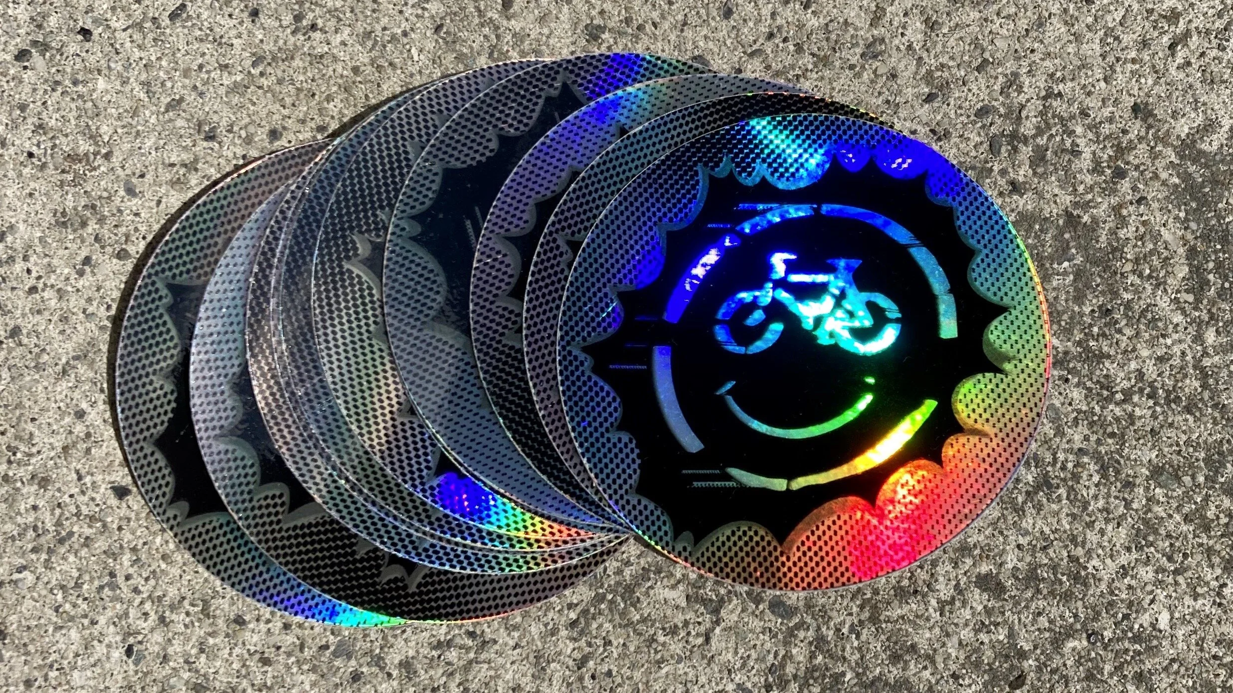 #BikeyZ holographic stickers 