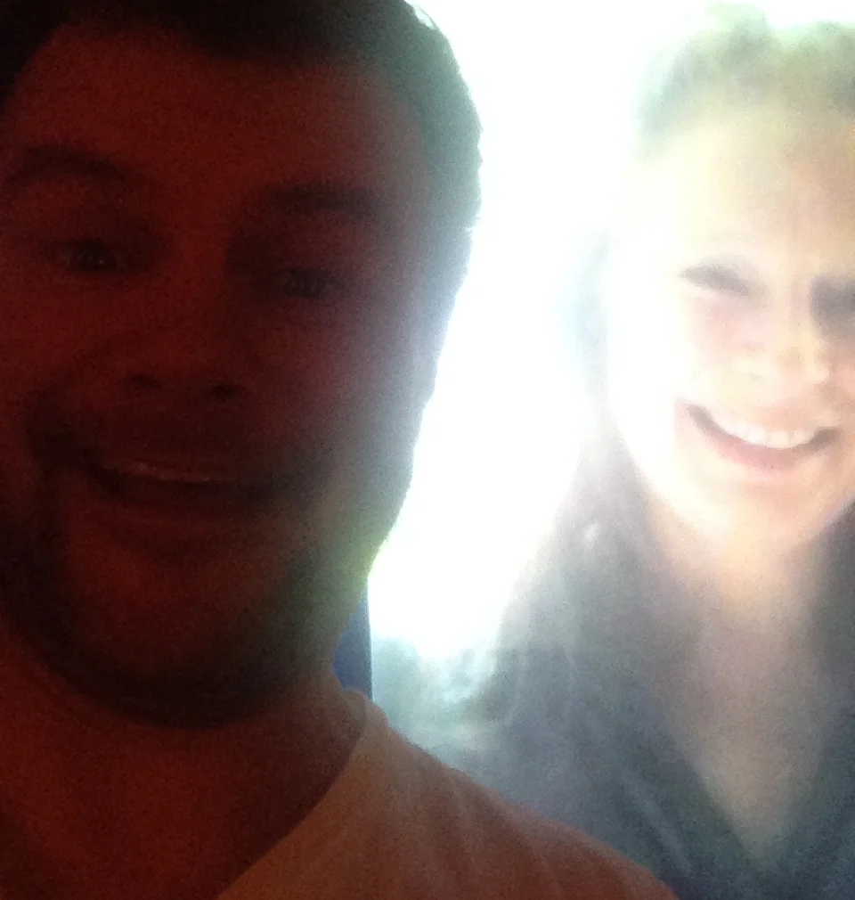 Kelly Marie Murtha and Will (We forgot to take a picture after the interview so she skyped in! We will get a real pic soon...)