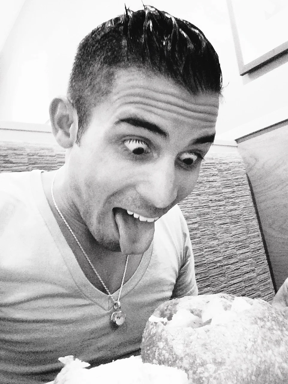 Me with my one true love, the Panera Bread Bowl.