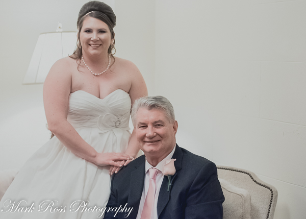 The bride and her handsome father.
