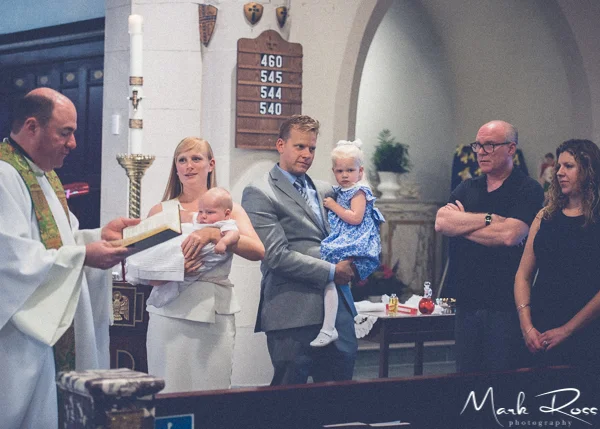 With the Godparents.