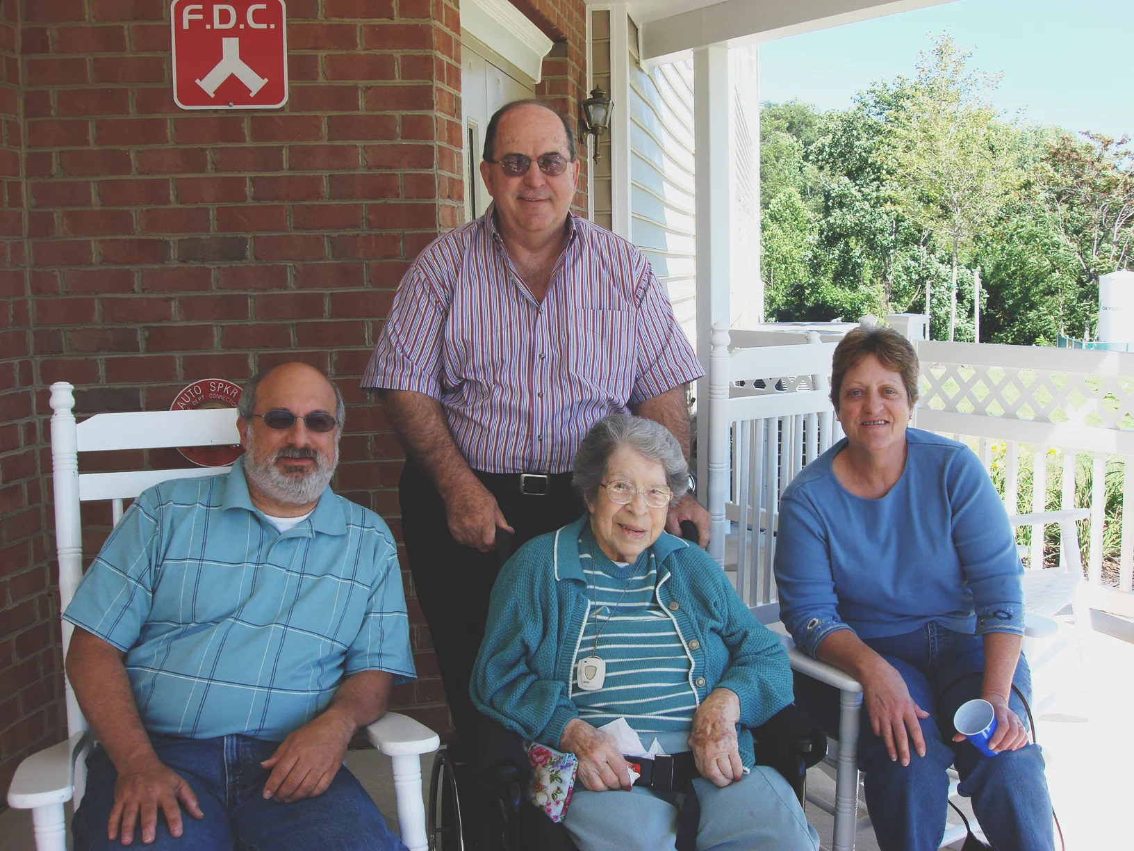 My Aunt (as I remember her) with my Nana, Dad and Uncle.