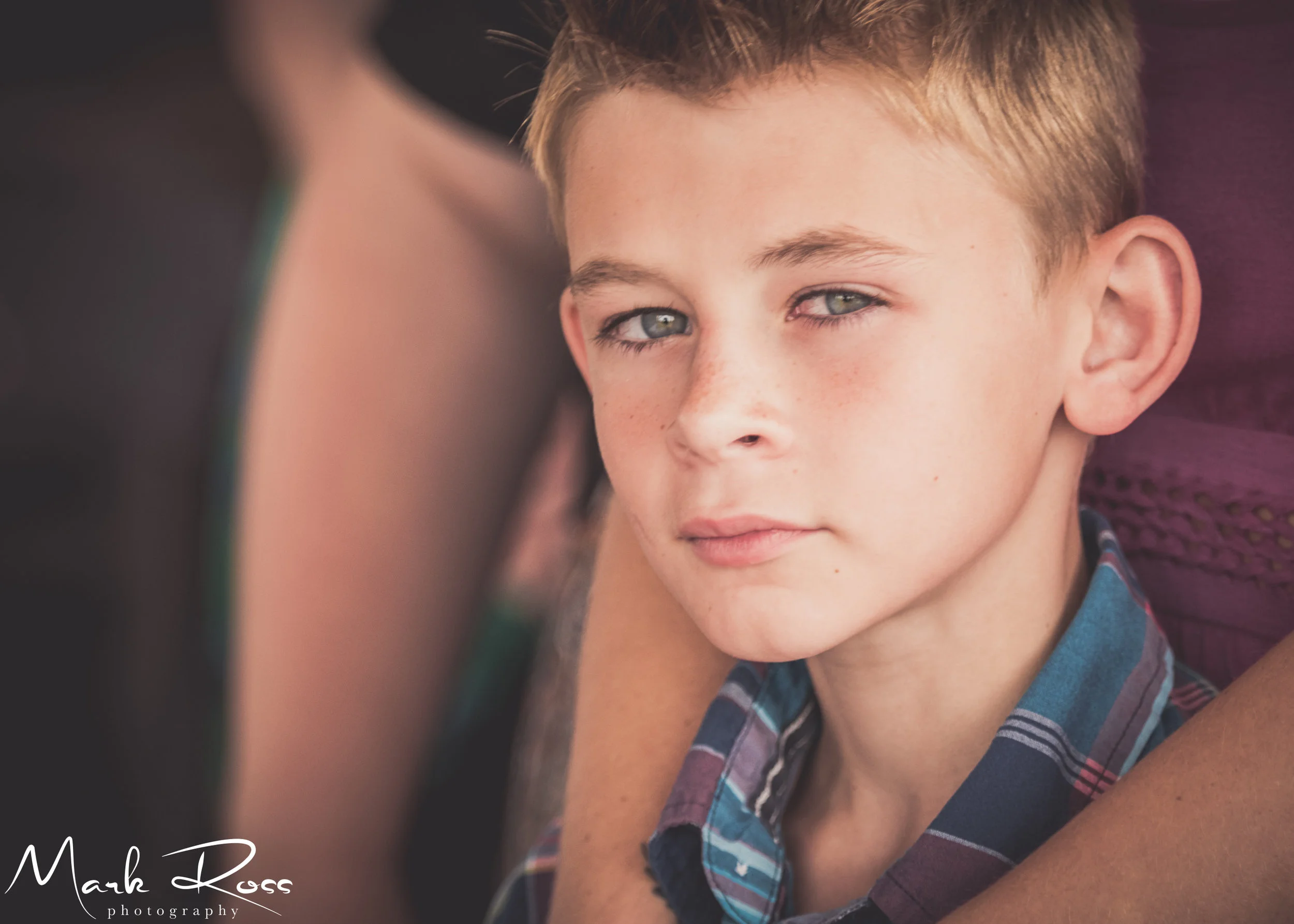 A handsome little guy at the receiving line.